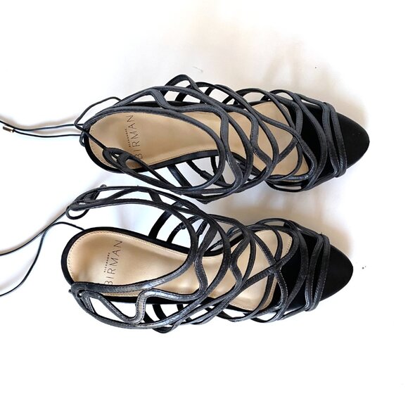 ALEXANDRE BIRMAN Black Leather Stiletto Caged Heel Sandal Shoe Size 7.5 - Picture 11 of 15